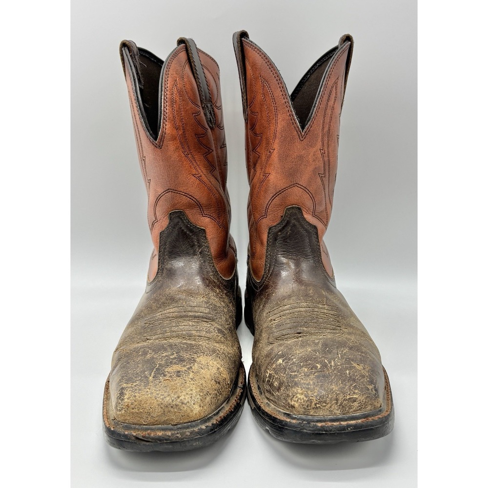 Ariat Men's Western Work Boots‎ Brown Leather Square Toe Size 12D Distressed - Picture 6 of 10